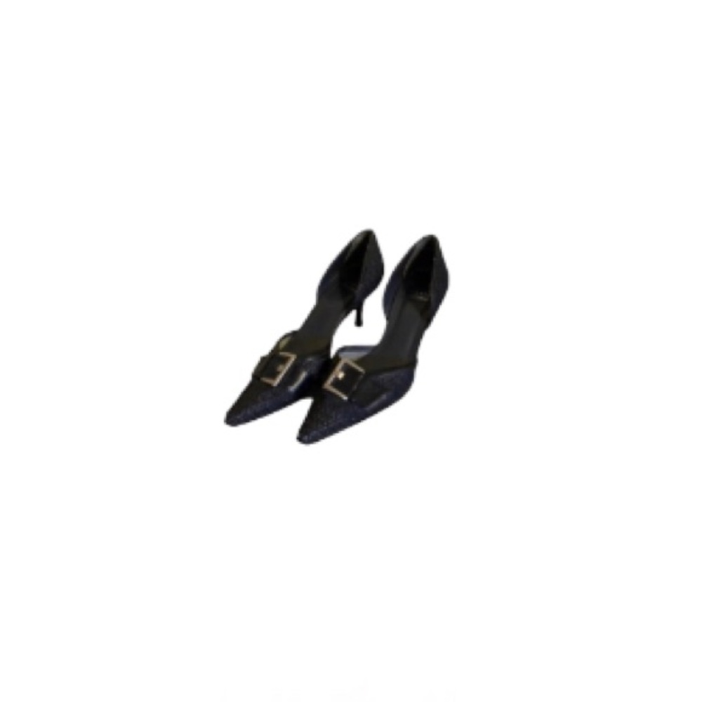 Stuart Weitzman Leather and Crochet Heels - Women’s Size 7